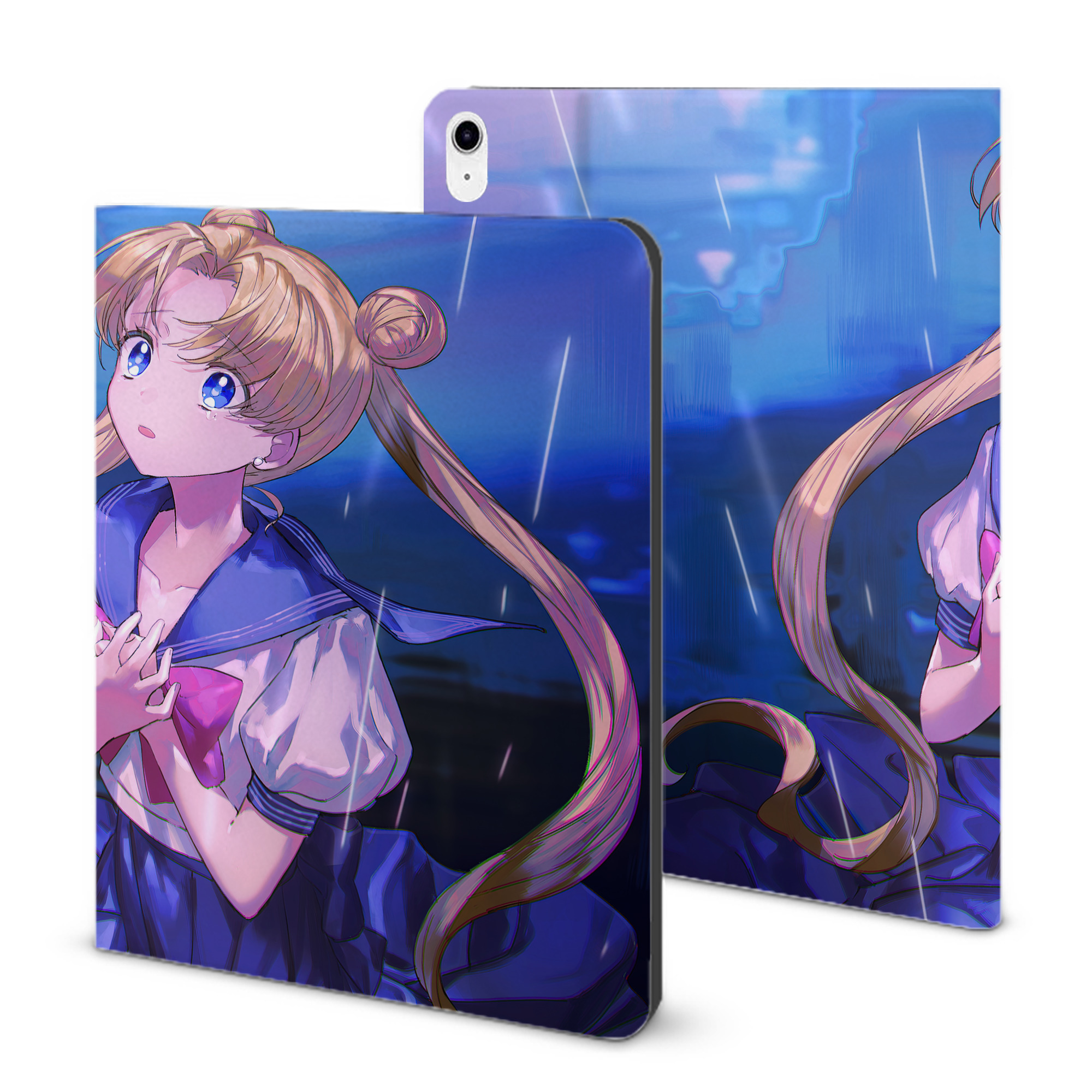 （画像用） 美少女戦士セーラームーン Sailor Moon IPad ケース ブック型 PUレザー TPU 耐衝撃 軽量 薄型 ペン収納なし 全面保護 IPad 各モデル対応